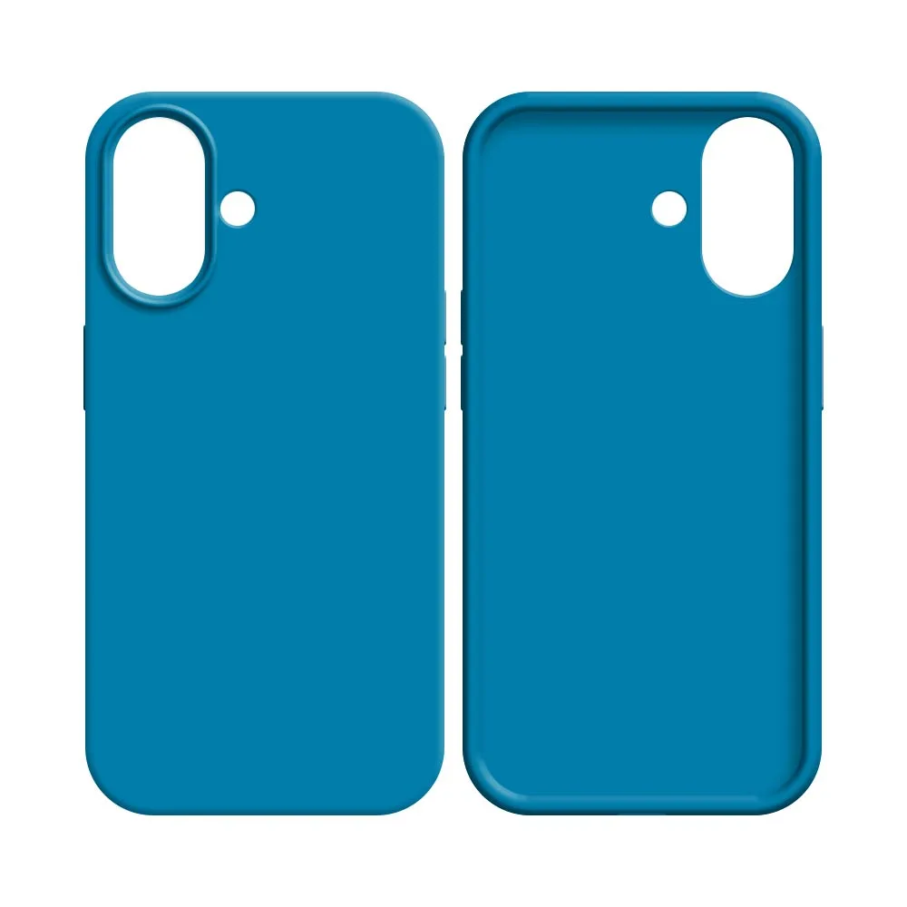 Coque Silicone Compatible pour Apple iPhone 16 Plus Bleu Ciel