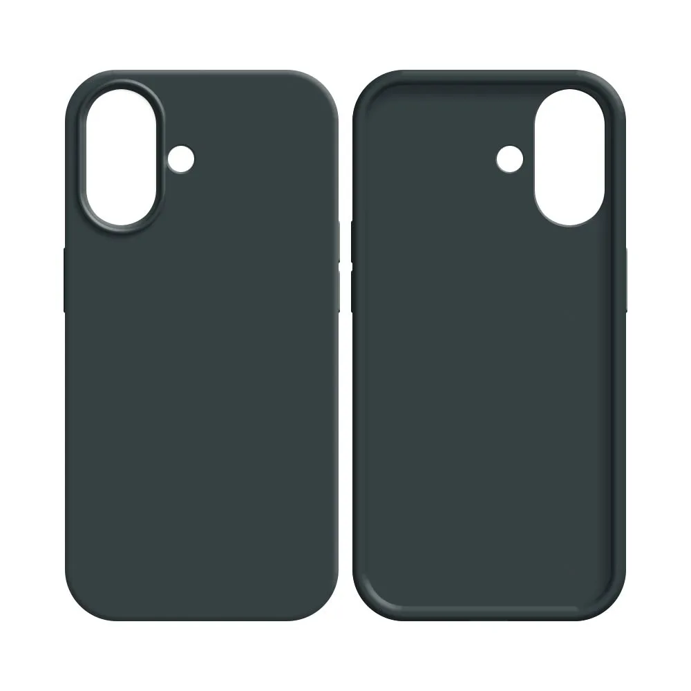 Coque Silicone Compatible pour Apple iPhone 16 Plus Noir