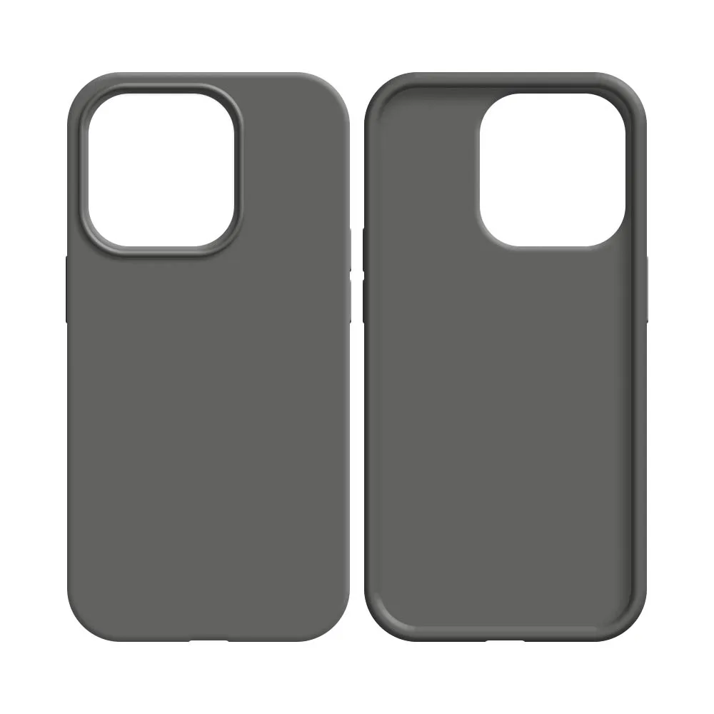 Coque Silicone Compatible pour Apple iPhone 16 Pro Gris Foncé