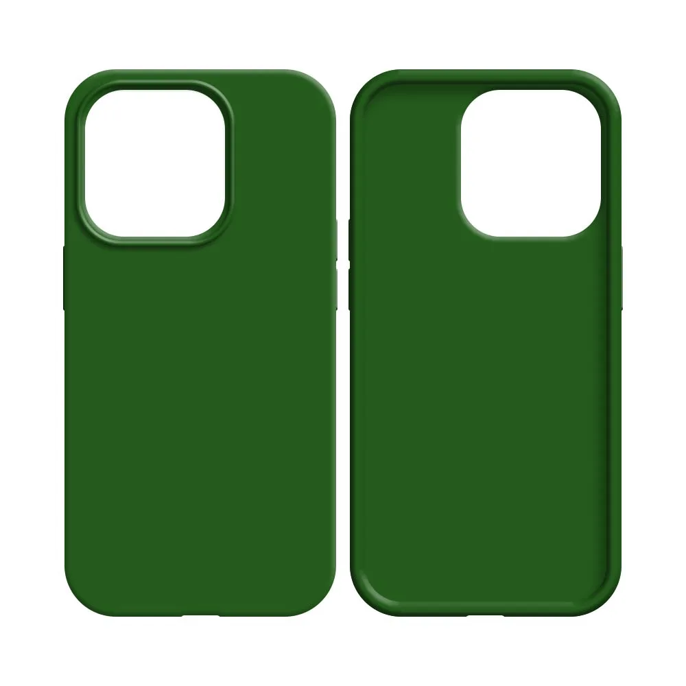 Coque Silicone Compatible pour Apple iPhone 16 Pro Vert Foncé