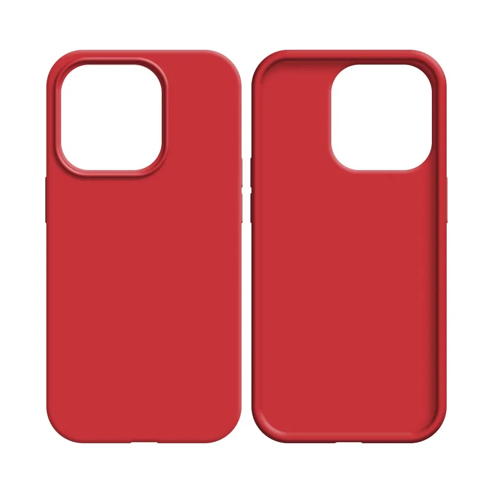 Coque Silicone Compatible pour Apple iPhone 16 Pro Max Rouge