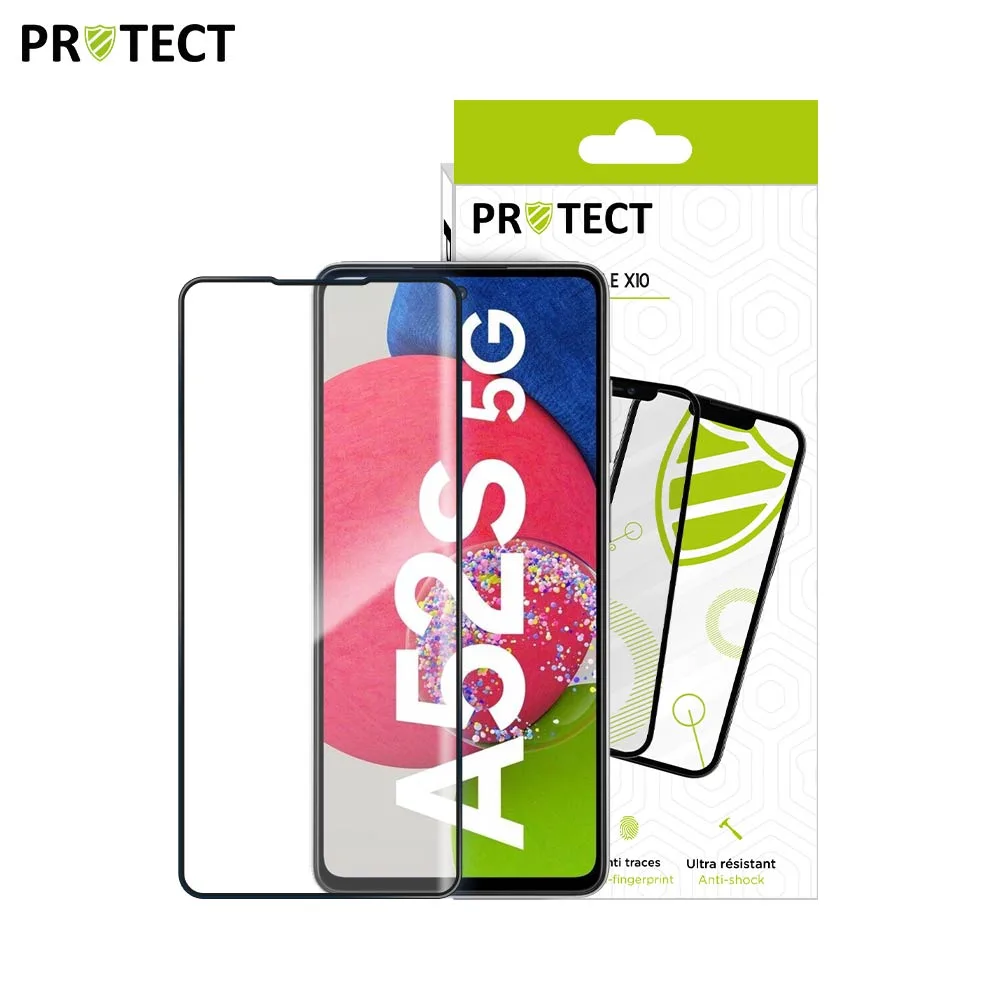 Pack Verre Trempé Intégral PROTECT pour Samsung Galaxy A52 5G A526, A52 4G A525 & A52s 5G A528 x10 Noir