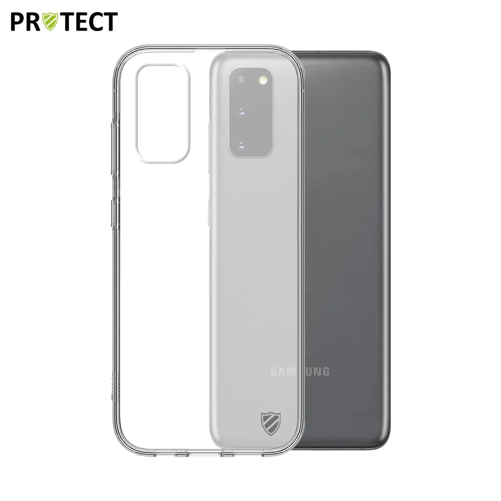 Coque Silicone PROTECT pour Samsung Galaxy S20 G980 & S20 5G G981 Transparent