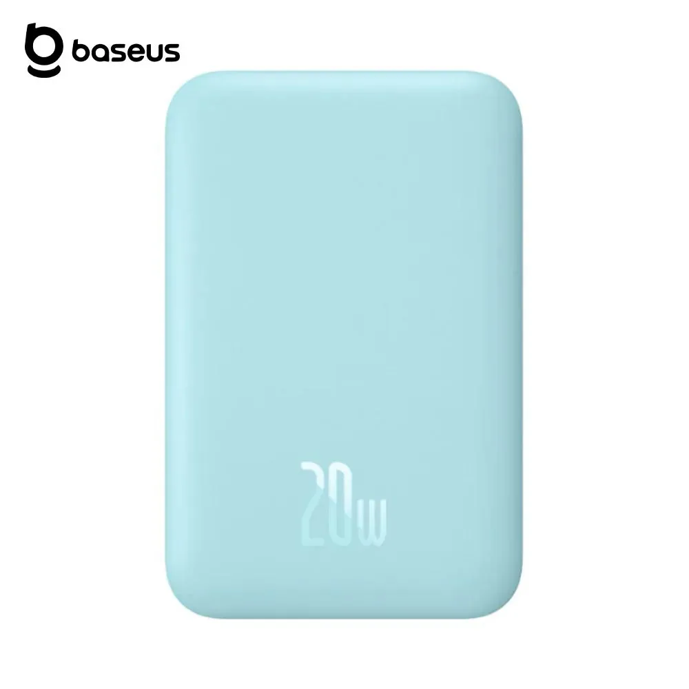 Batterie Externe Power Bank Sans Fil Magnétique Baseus PPCXW06 6000mAh 20W (avec Câble Type-C vers Type-C) PPCX020003 Bleu
