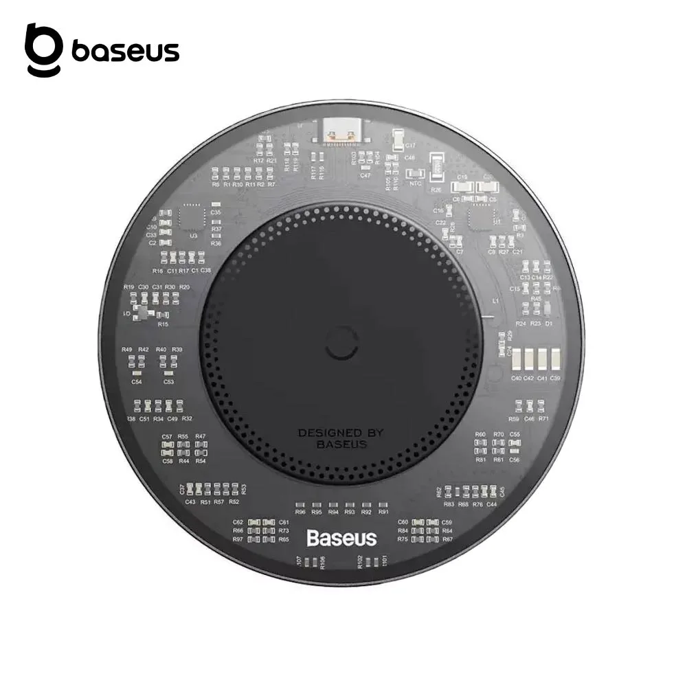 Chargeur à Induction Baseus CCJJ050001 15W (avec Câble Type-C vers Type-C) Noir