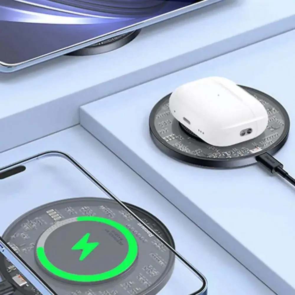 Chargeur à Induction Baseus CCJJ050001 15W (avec Câble Type-C vers Type-C) Noir — vue 2