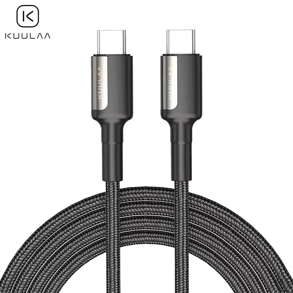 Câble Data USB-C vers USB-C Kuulaa PD 60W (2m) Gris