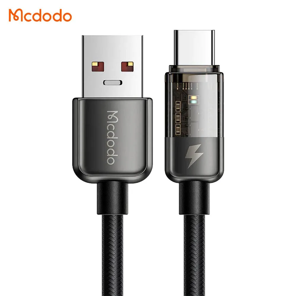 Câble Data USB vers USB-C Mcdodo Super Charge (Mise Hors Tension Automatique) 1.2m Noir