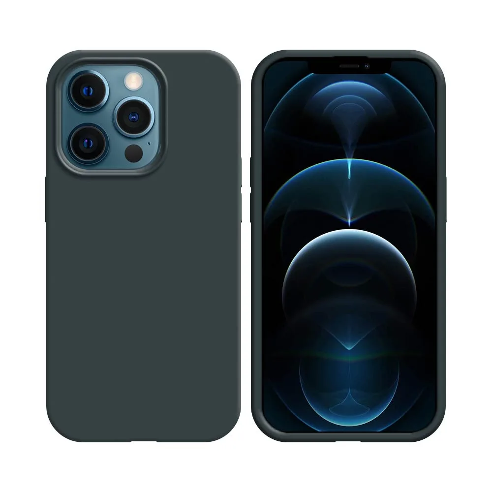 Coque Silicone Compatible pour Apple iPhone 12 Pro Max Noir
