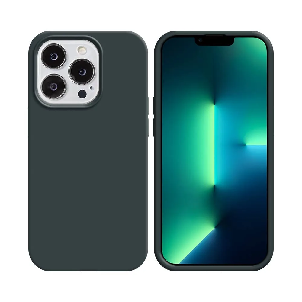 Coque Silicone Compatible pour Apple iPhone 13 Pro Max Noir