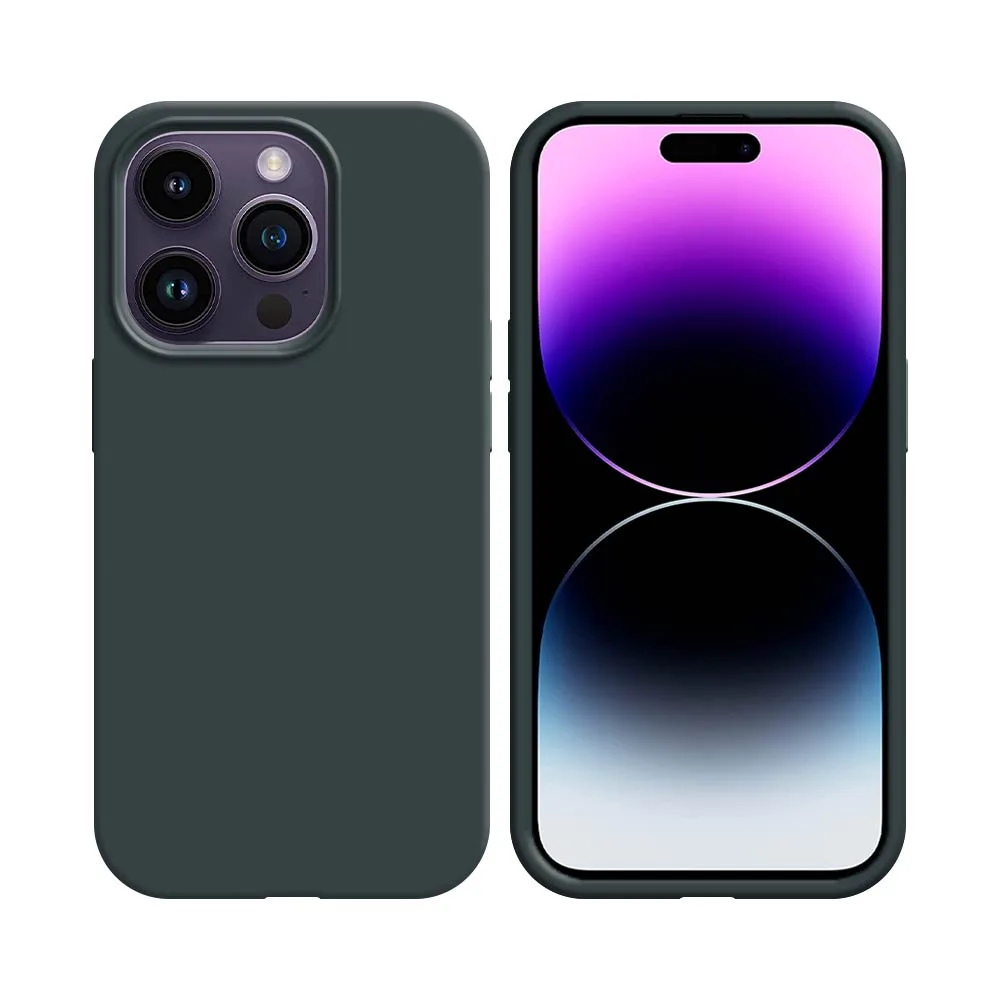 Pack de 10 Coques Silicone Compatible pour Apple iPhone 14 Pro Max Bulk Noir