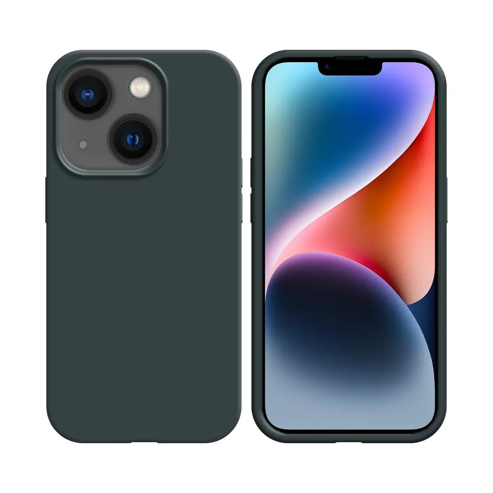 Pack de 10 Coques Silicone Compatible pour Apple iPhone 14 Plus Bulk Noir