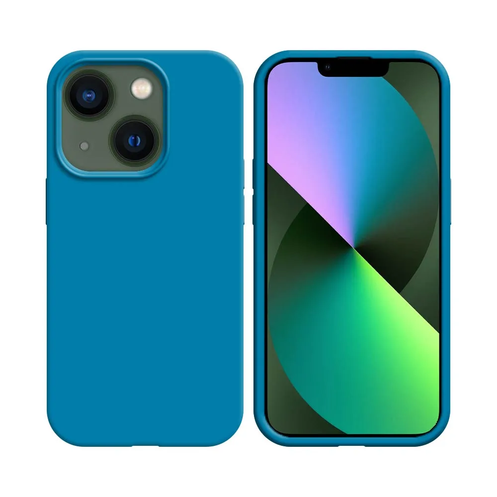 Coque Silicone Compatible pour Apple iPhone 13 Mini Bleu Ciel