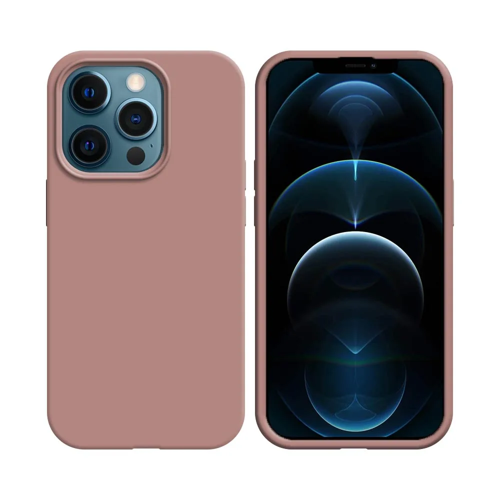 Coque Silicone Compatible pour Apple iPhone 12 Pro Max Rose