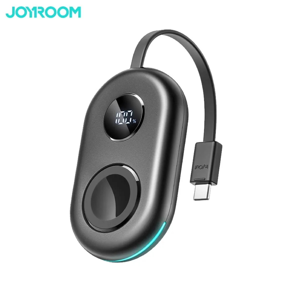 Chargeur Montre Connectée de Smartphone Foulard à Motif JOYROOM pour Apple Watch + Power Bank 2500mAh Noir