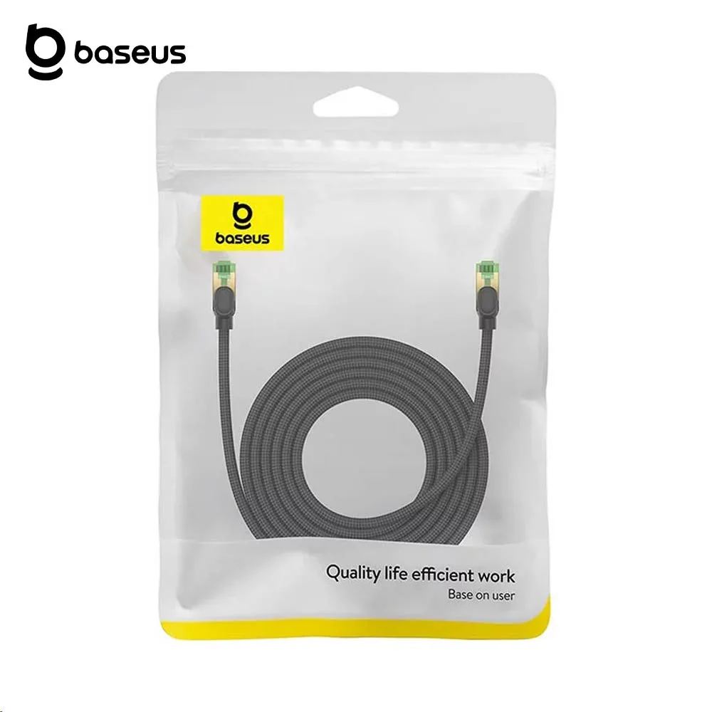Câble Ethernet RJ45 Baseus Cat 8 40Gbps 5m Noir — vue 3
