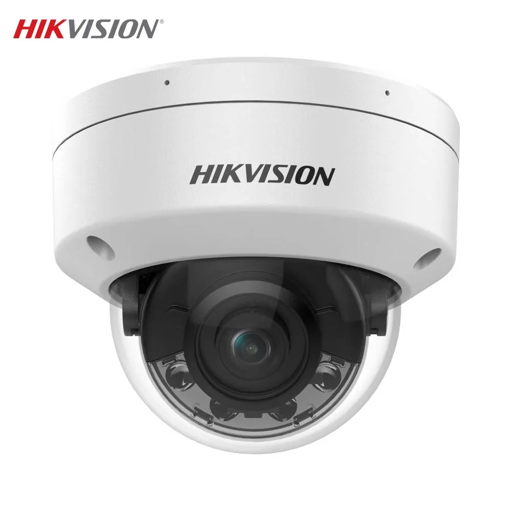 Caméra de Surveillance avec IA Hikvision (4mm) Dome 8MP Smart Hybrid Light, ColorVu & AcuSense Blanc