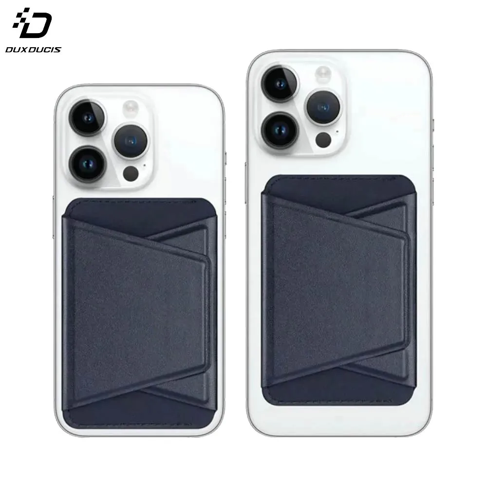 Support pour Smartphone Dux Ducis Magnetic Wallet Stand iPhone 12, 13, 14 & 15 Series avec MagSafe Bleu Marine — vue 3
