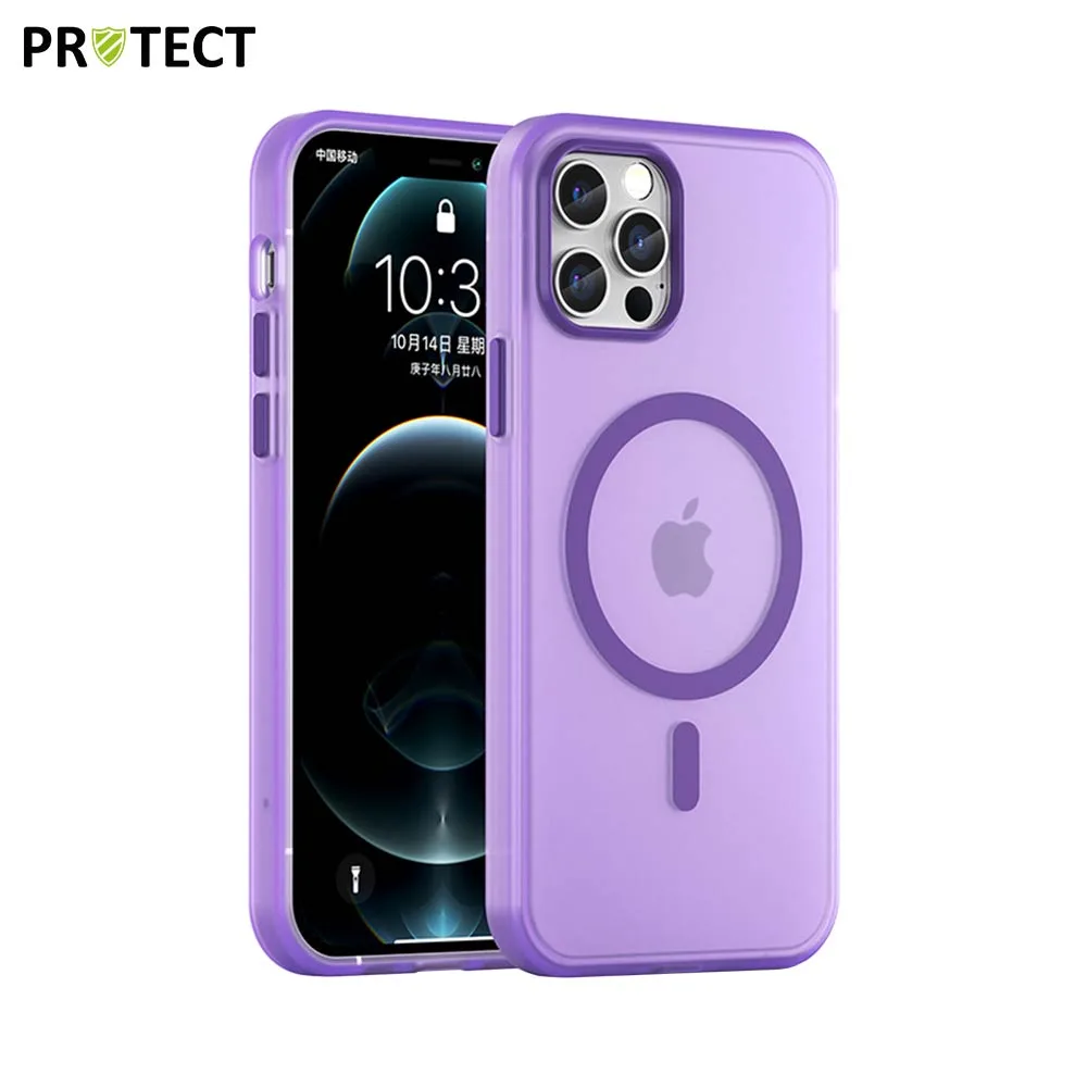 Coque de Protection MagSafe PROTECT pour Apple iPhone 12/iPhone 12 Pro Violet Foncé