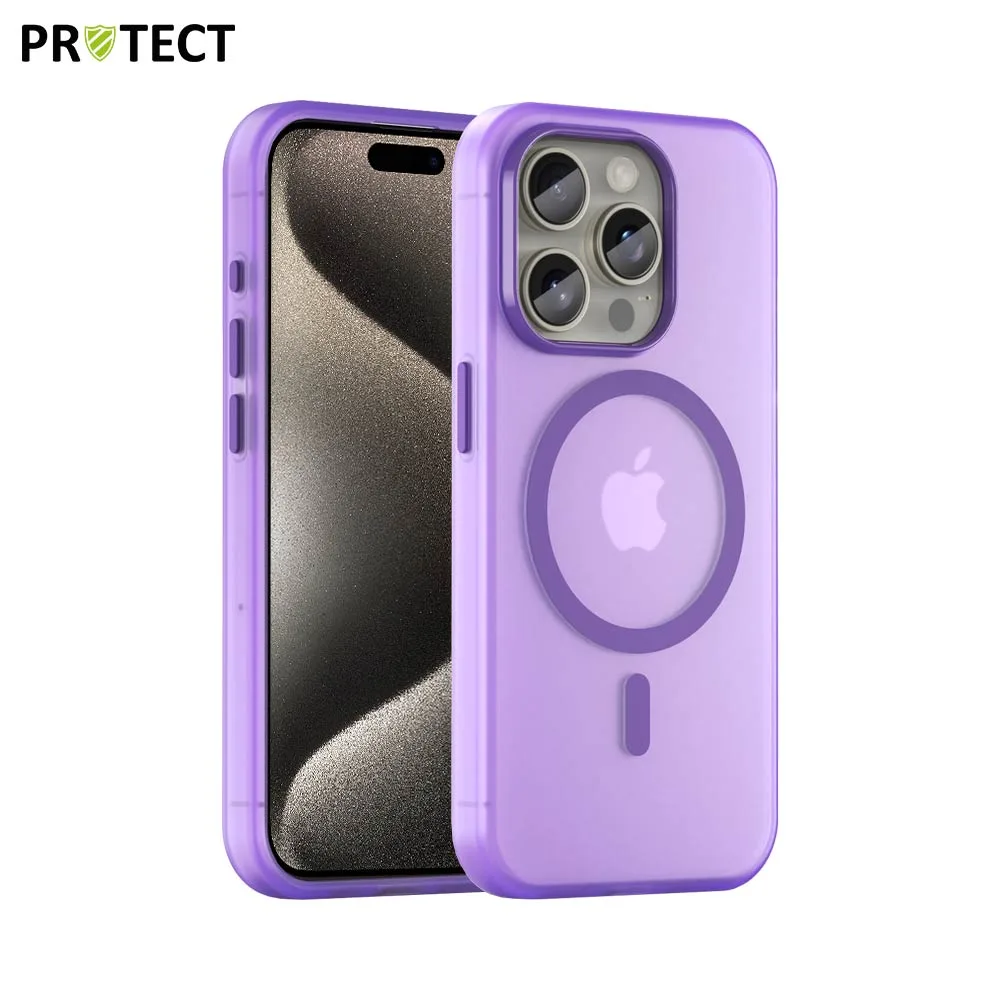 Coque de Protection MagSafe PROTECT pour Apple iPhone 15 Pro Violet Foncé