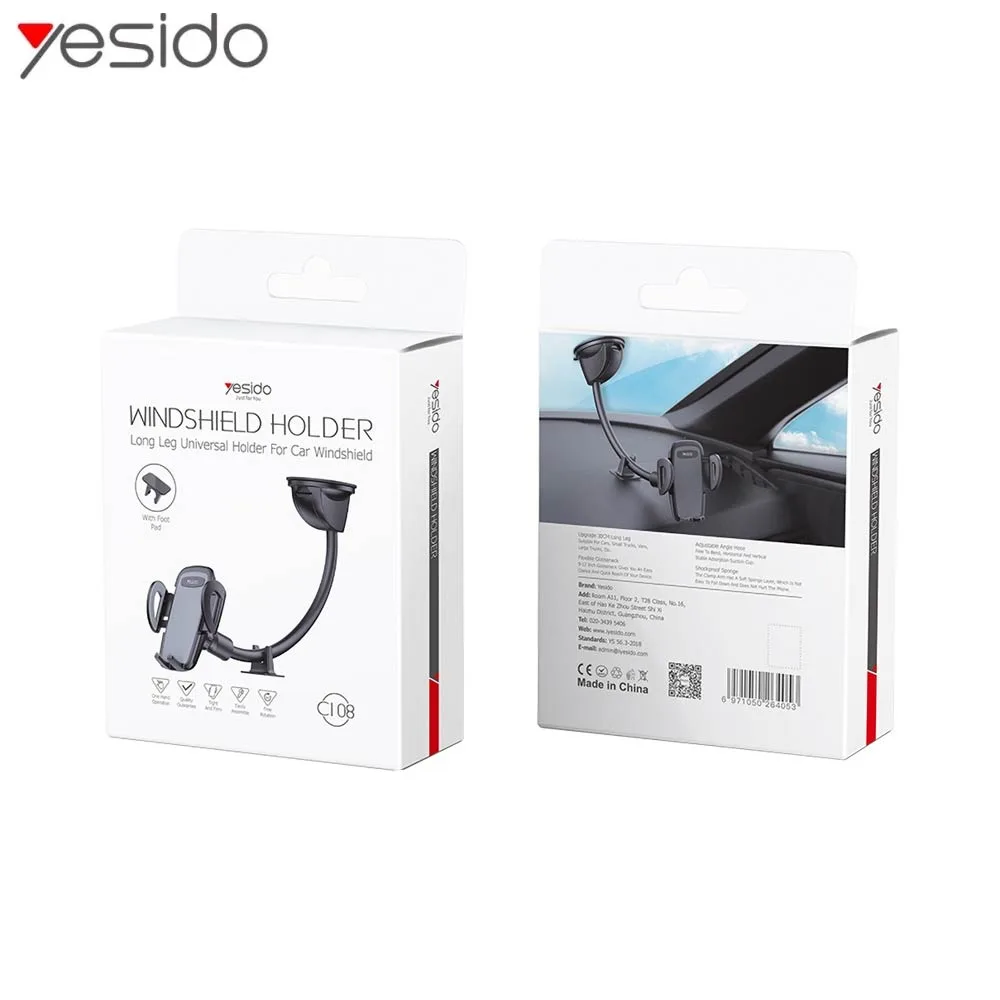 Support Smartphone pour Voiture Yesido C108 Noir — vue 3