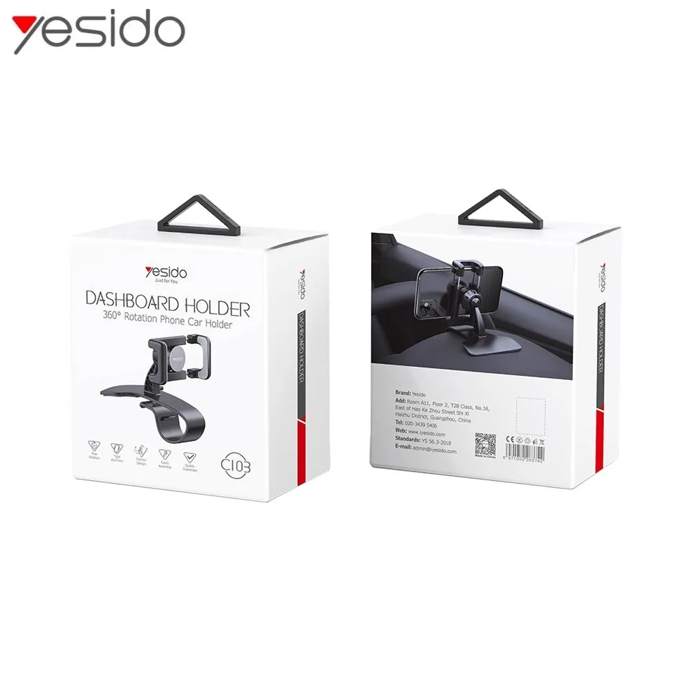 Support Smartphone pour Voiture Yesido C103 (Tableau de Bord) — vue 3