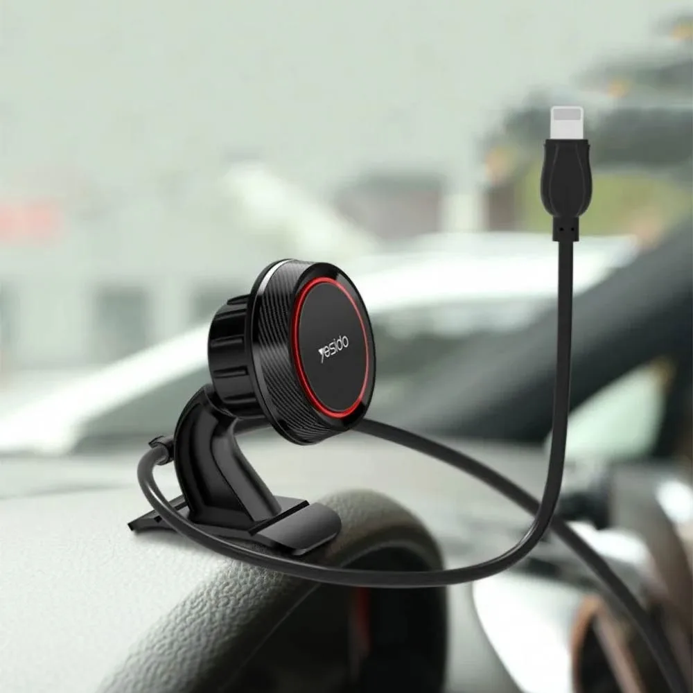Support Smartphone Magnétique pour Voiture Yesido C60 (Adhesif) Noir — vue 2