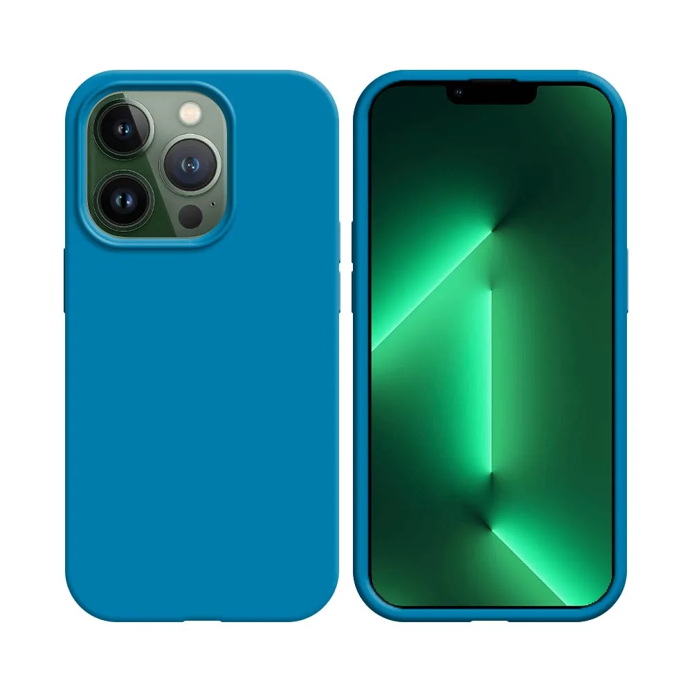 Coque Silicone Compatible pour Apple iPhone 13 Pro Bleu Ciel