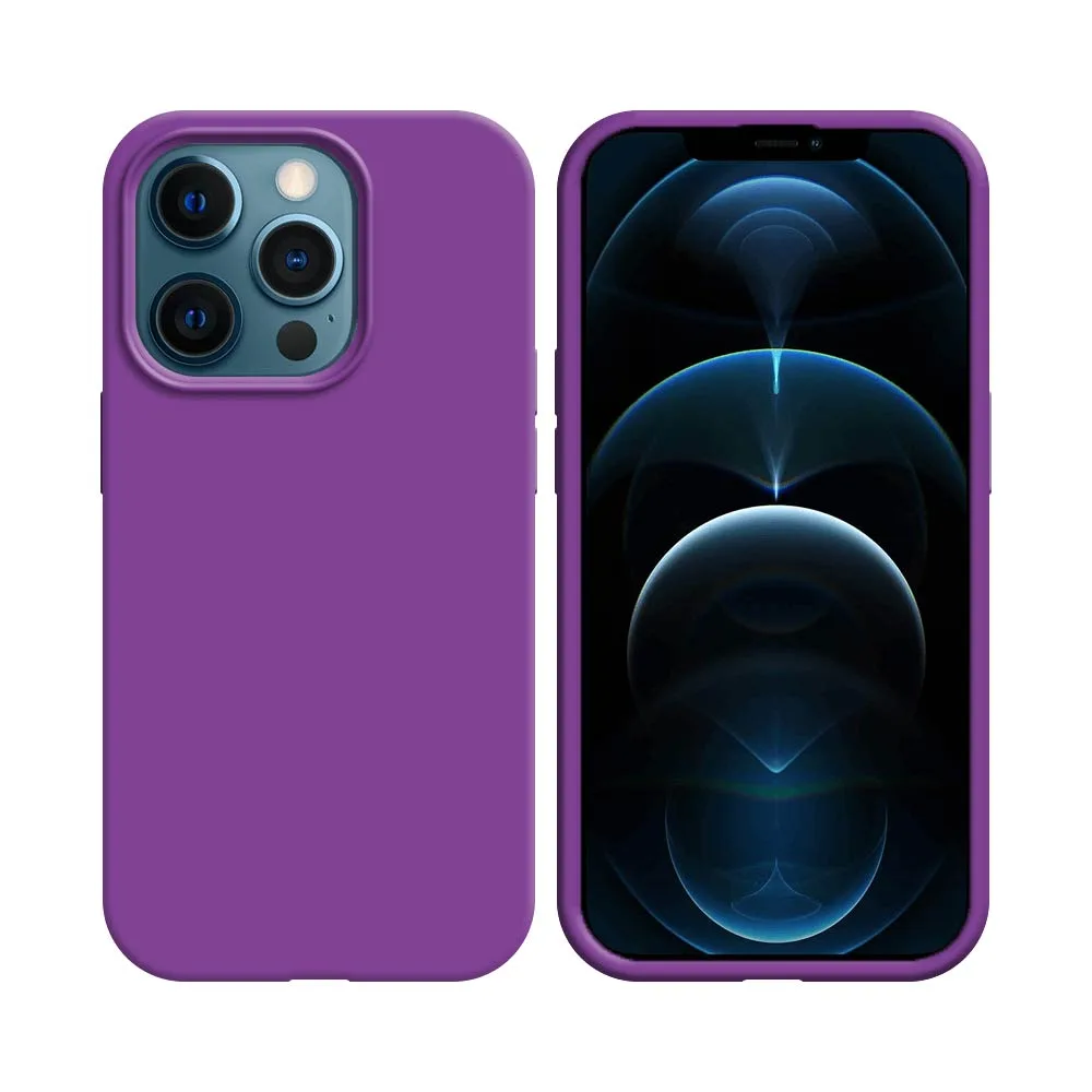 Coque Silicone Compatible pour Apple iPhone 12 Pro Max Mauve