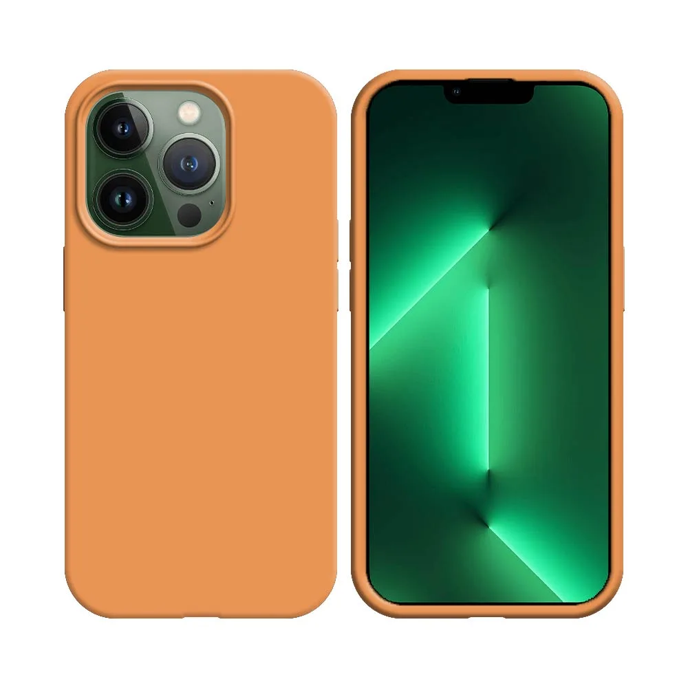 Coque Silicone Compatible pour Apple iPhone 13 Pro Corail