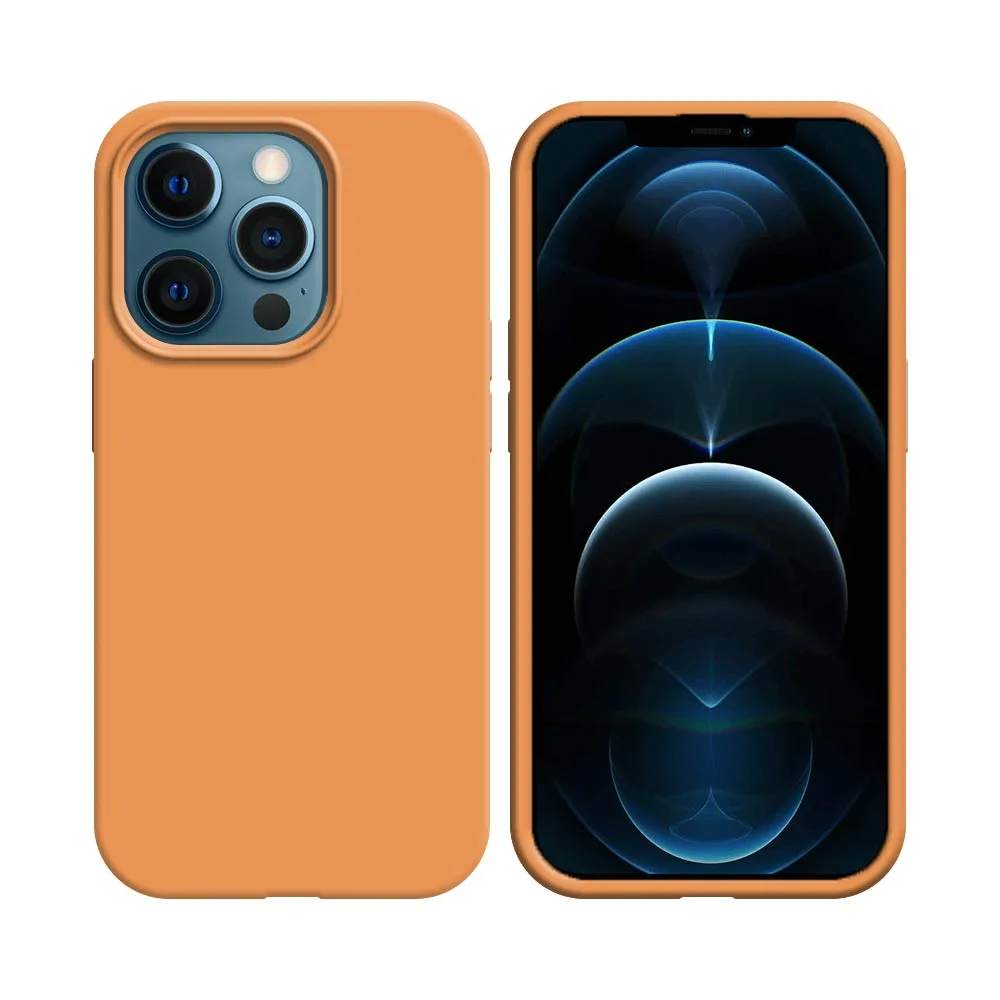 Coque Silicone Compatible pour Apple iPhone 12 & 12 Pro Corail
