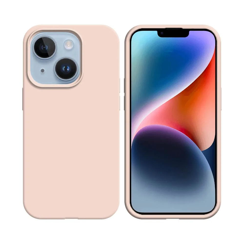 Coque Silicone Compatible pour Apple iPhone 14 Plus Rose Gold