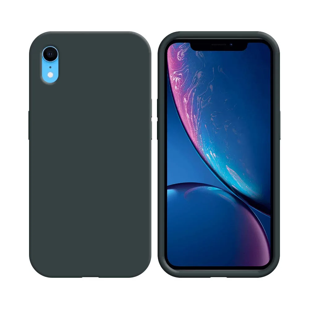 Coque Silicone Compatible pour Apple iPhone XR Noir