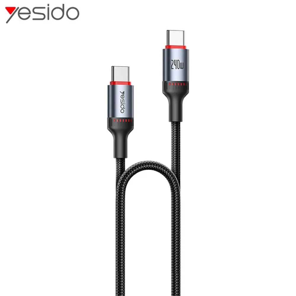 Câble Data USB-C vers USB-C Yesido CA185 240W Noir