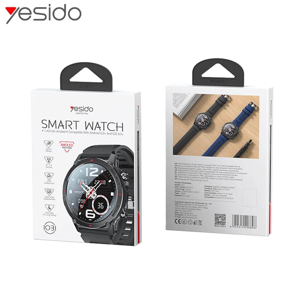 Montre Connectée Yesido IO31 Noir — vue 2