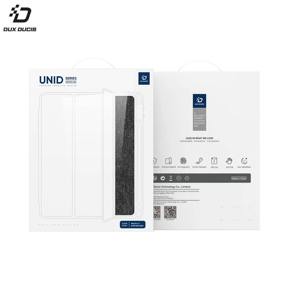 Housse de Protection Unid Dux Ducis pour Apple iPad Pro 12.9" (3e, 4e, 5e, M2 6e génération) & iPad Air 13 M2 Bleu — vue 2
