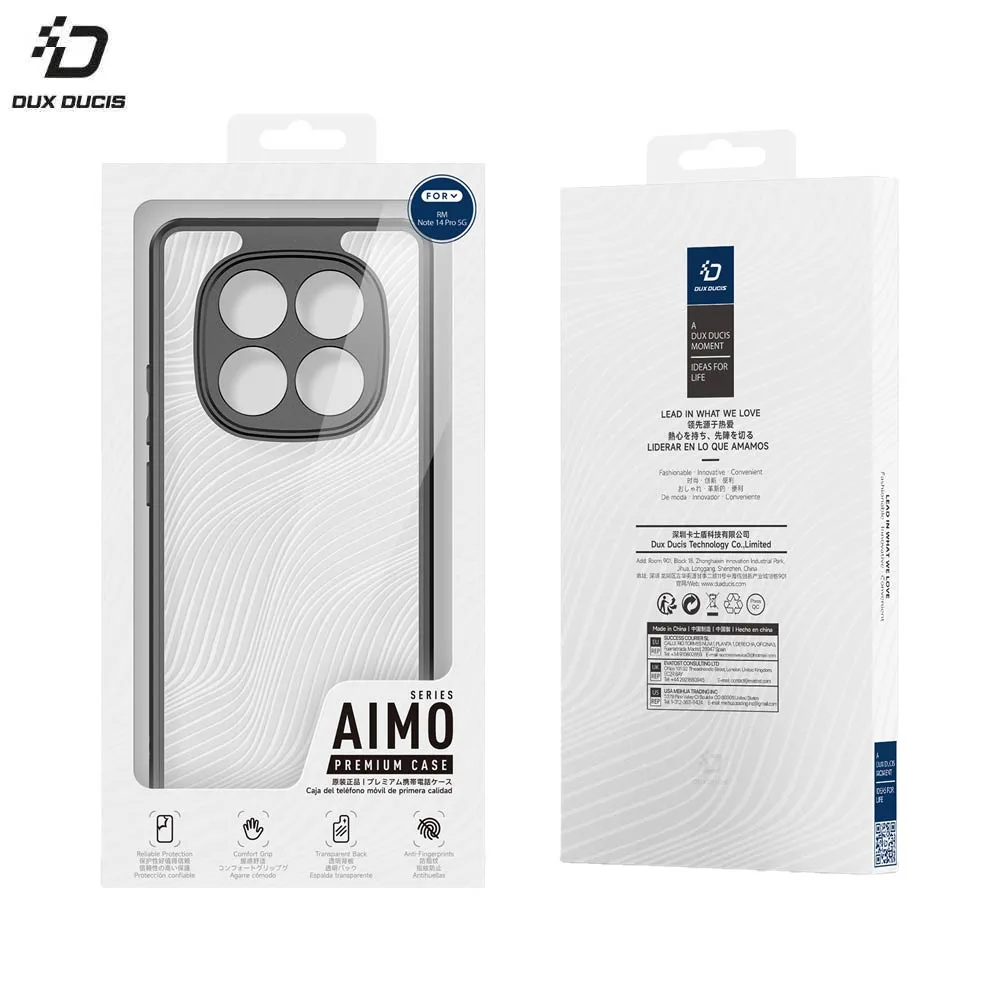 Coque de Protection Aimo Dux Ducis pour Xiaomi Redmi Note 14 Pro 5G & Poco X7 5G Noir — vue 2