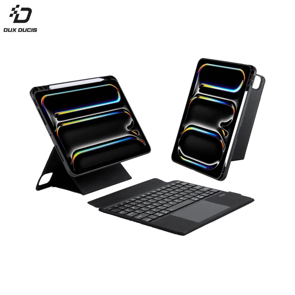 Housse de Protection avec Clavier Rétroéclairé DK Dux Ducis pour Apple iPad Pro 11" M4 (5e génération) AZERTY Noir