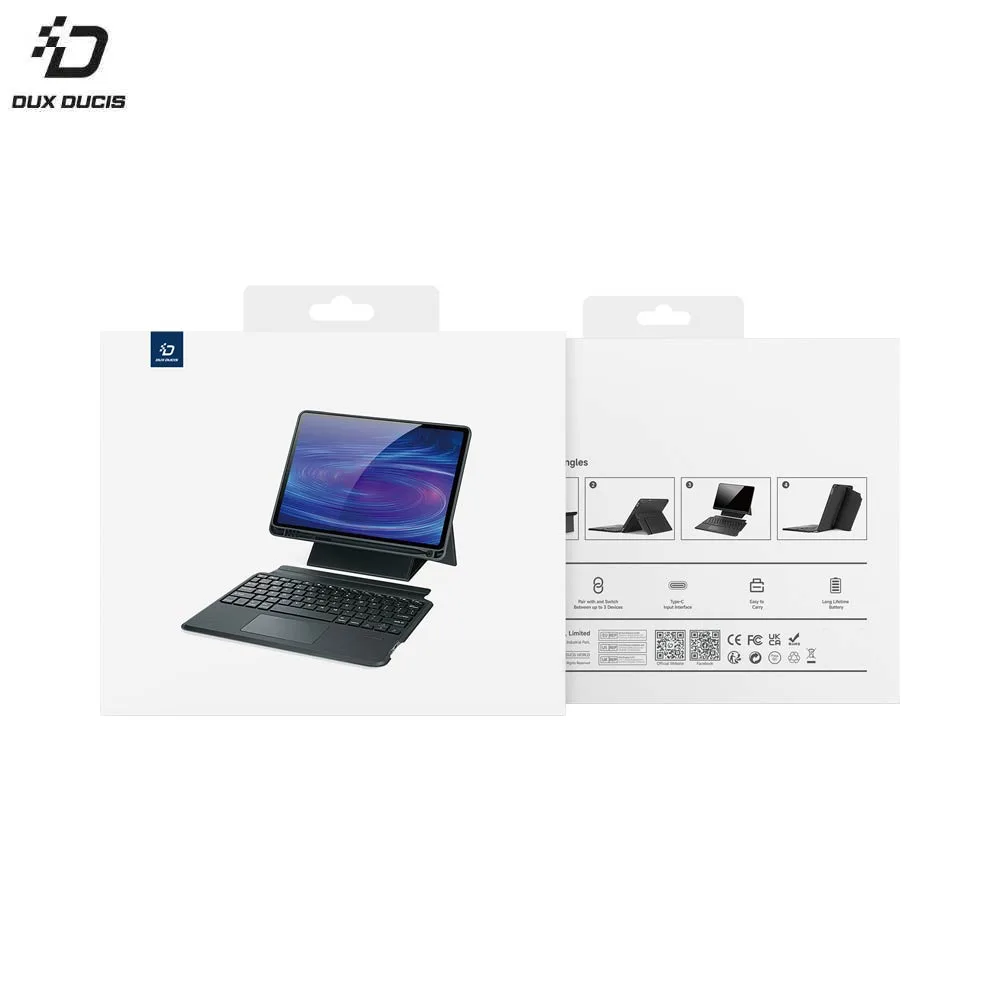 Housse de Protection avec Clavier Rétroéclairé DK Dux Ducis pour Apple iPad Pro 11" M4 (5e génération) AZERTY Noir — vue 2