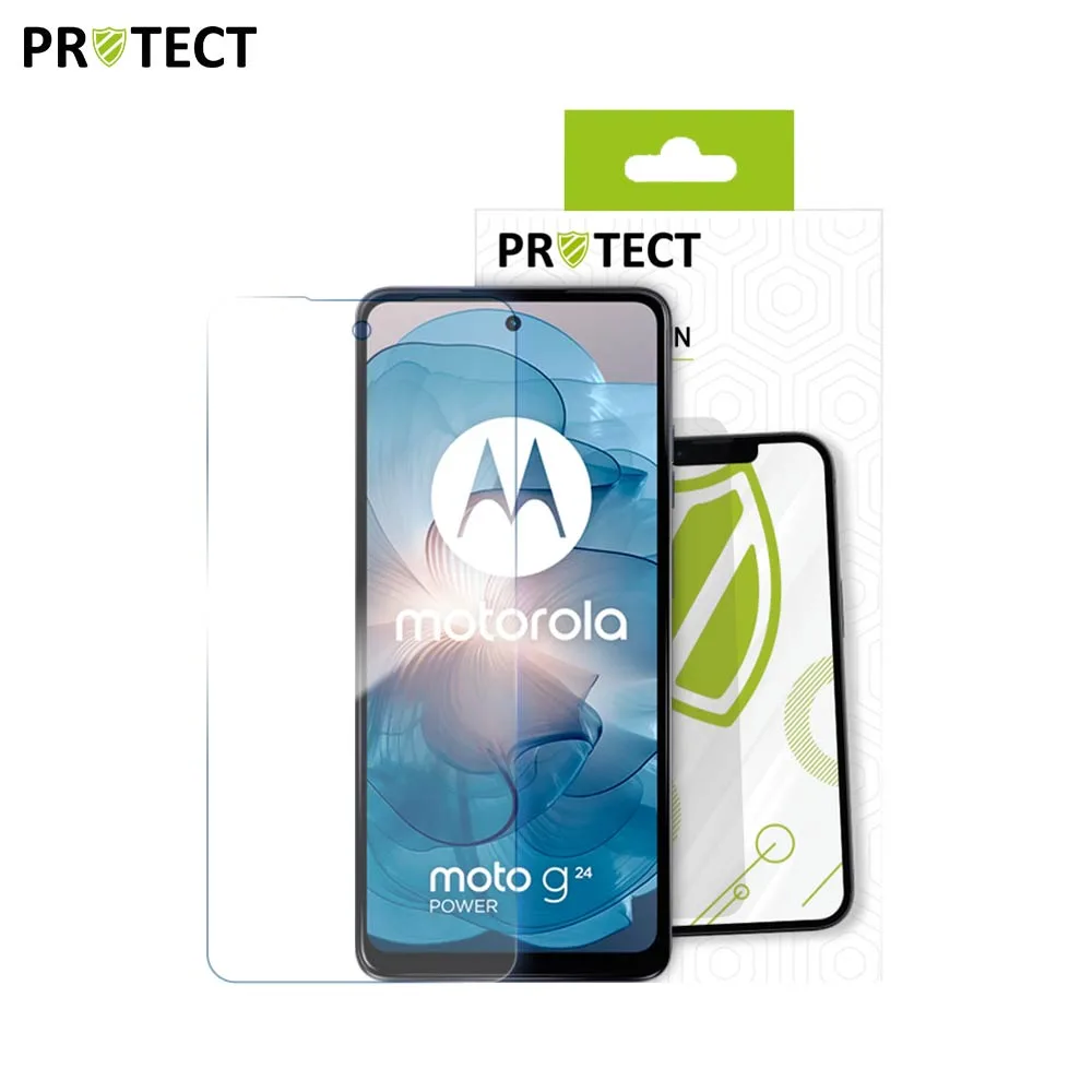 Verre Trempé Classique PROTECT pour Motorola Moto G24 Power, G24 4G, G04, E14 & G04s Transparent — vue 2