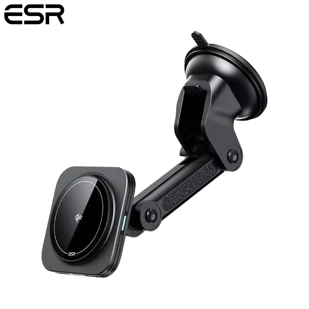 Support Smartphone Chargeur à Induction pour Voiture ESR Qi2 Dashboard 15W (HaloLock) Noir