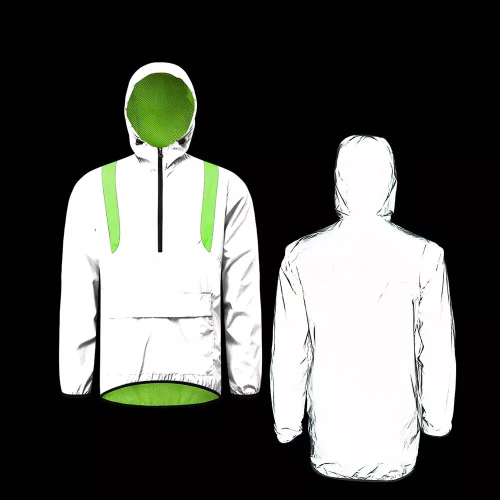 Veste Réfléchissante Coupe-Vent WOSAWE BT225 Imperméable avec Capuche (taille M) Gris — vue 3