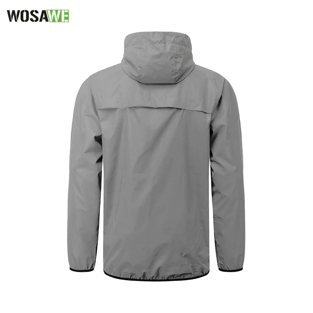 Veste Réfléchissante Coupe-Vent WOSAWE BT225 Imperméable avec Capuche (taille XS) Gris — vue 2
