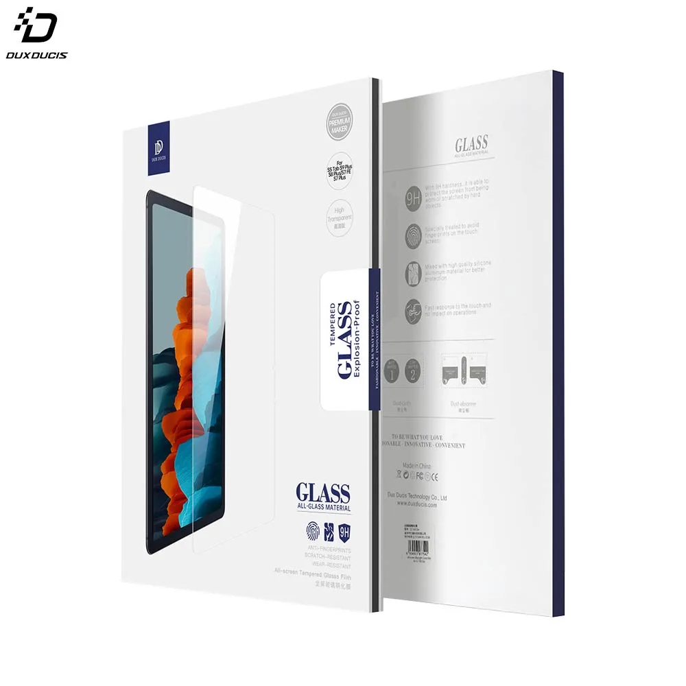 Verre Trempé Classique Dux Ducis pour Samsung Galaxy Tab S7 Plus, S7 FE, S8 Plus, S9 Plus & S9 FE Plus Transparent