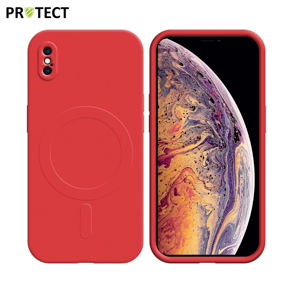 Coque de Protection IZ001 PROTECT pour Apple iPhone XS Max MagSafe Rouge