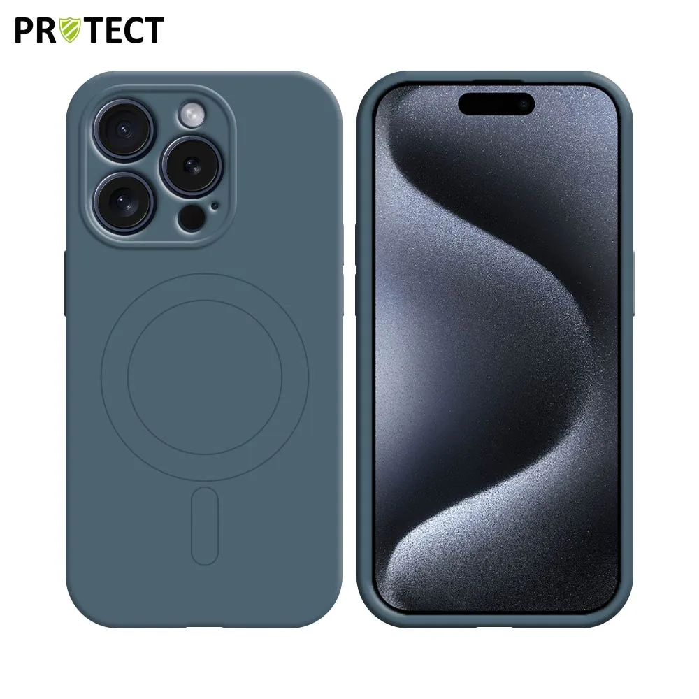 Coque de Protection IZ001 PROTECT pour Apple iPhone 15 Pro MagSafe Bleu