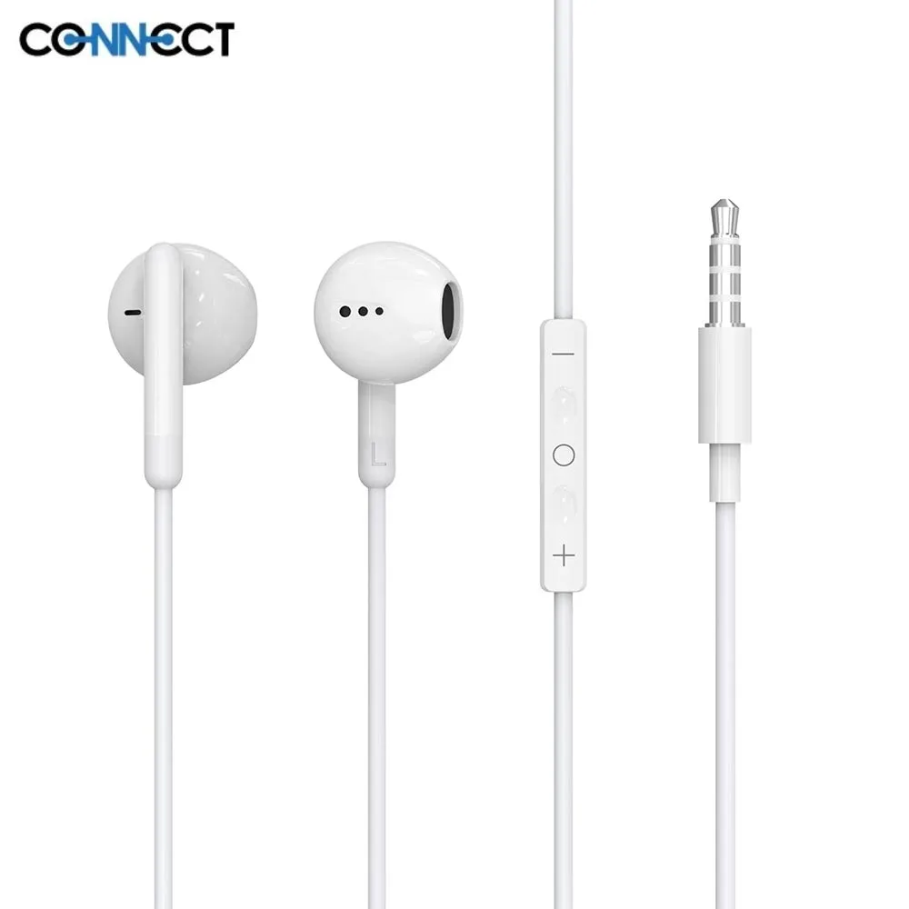 Écouteurs Filaires Jack 3.5mm CONNECT Blanc