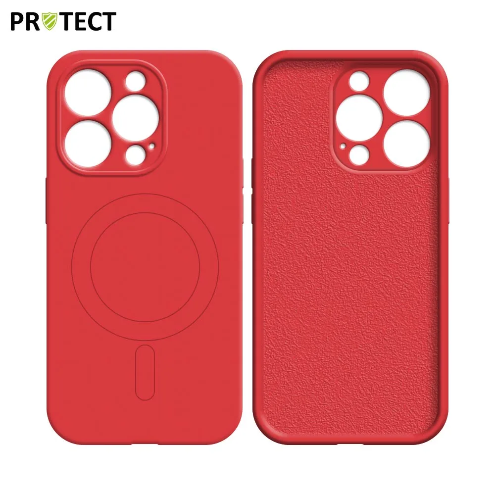 Coque de Protection IZ001 PROTECT pour Apple iPhone 15 Pro Max MagSafe Rouge