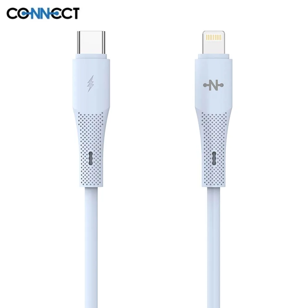 Câble Data USB-C vers Lightning CONNECT 30W (1m) Bleu