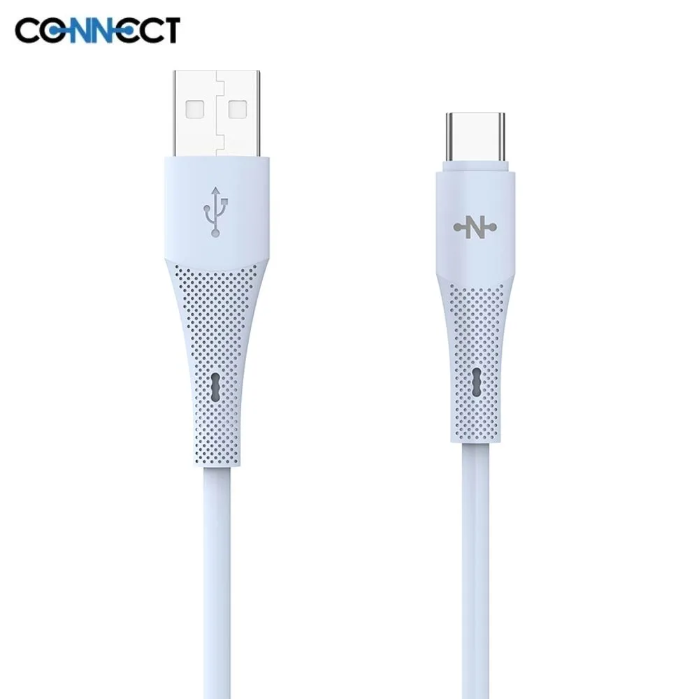 Câble Data USB vers USB-C CONNECT 24W (1m) Bleu